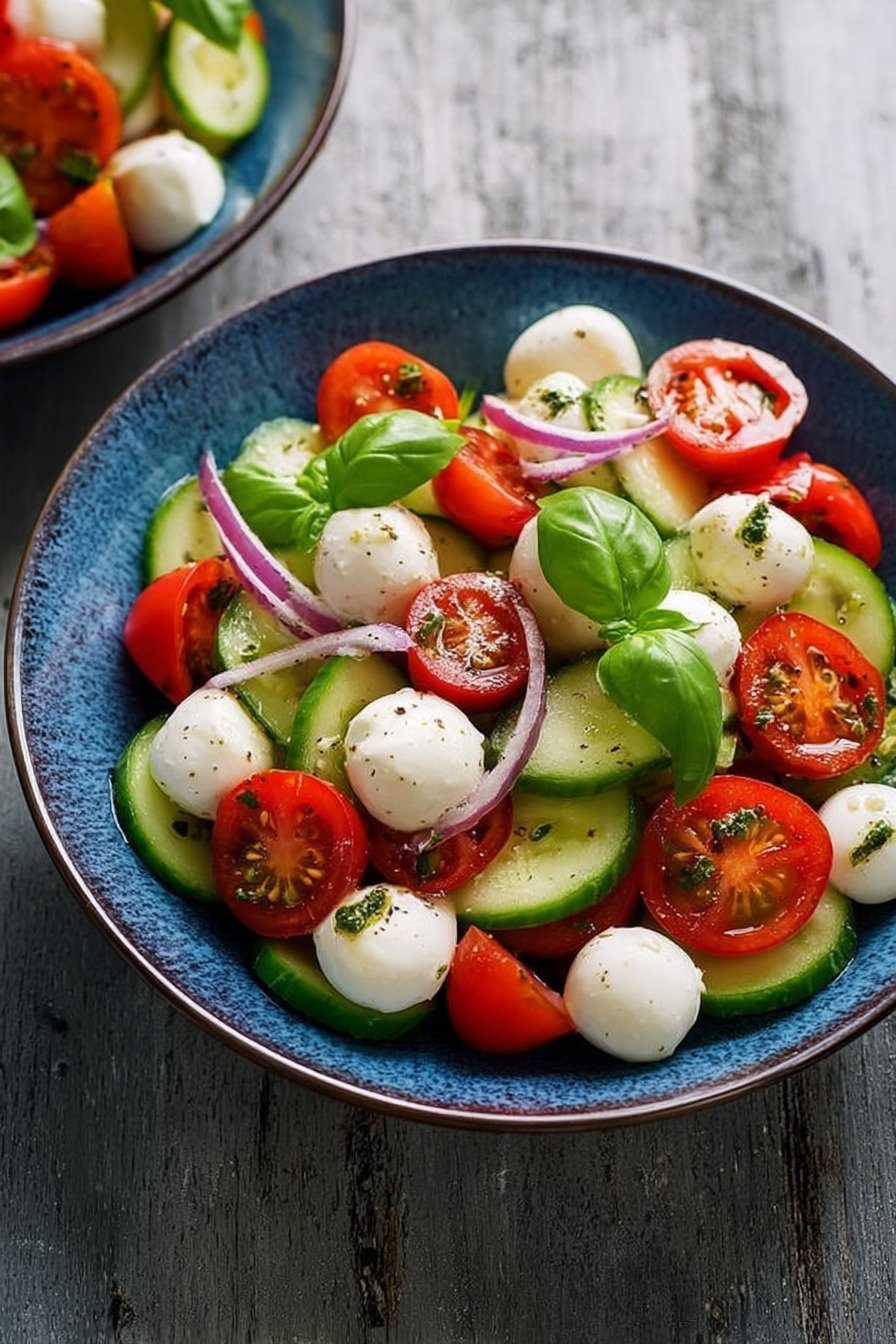 Fresh Cucumber Caprese Salad recipe tips