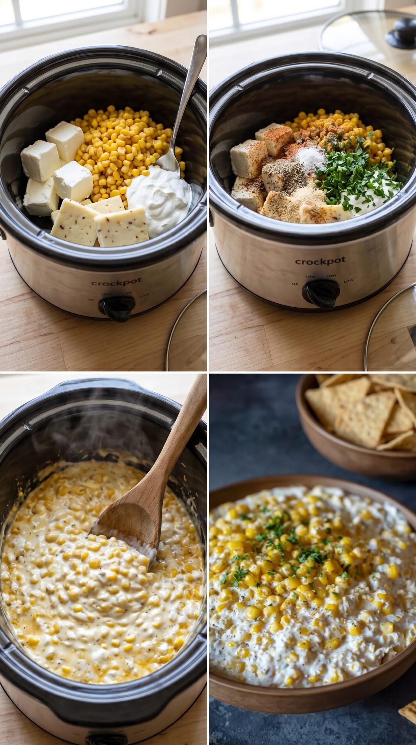 Crockpot Street Corn Dip for Creamy, Cheesy Snacking recipe instructions