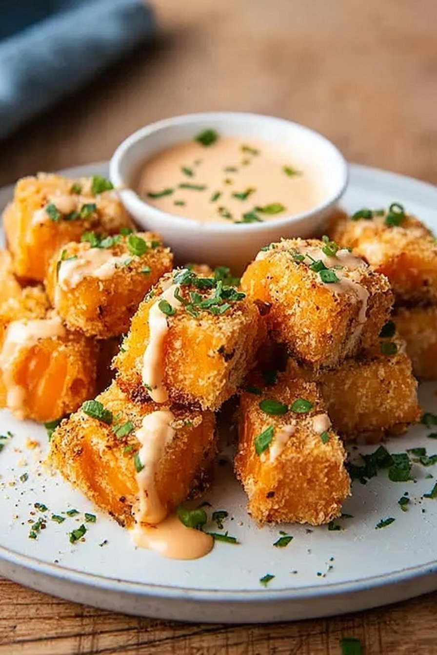 Crispy Bang Bang Salmon Bites final result
