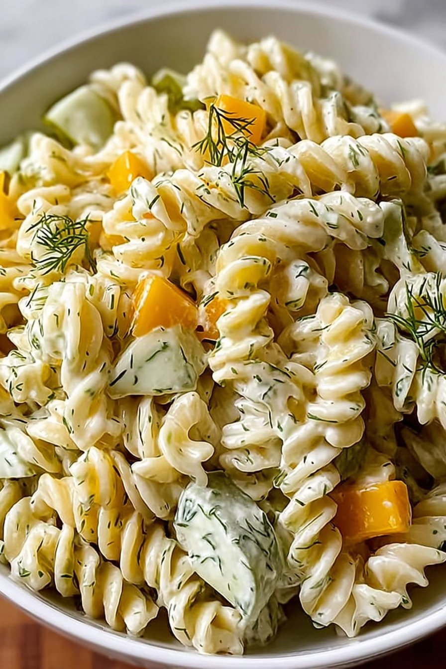 Irresistible Simple Dill Pickle Pasta Salad for Summer Fun extra recipe photo