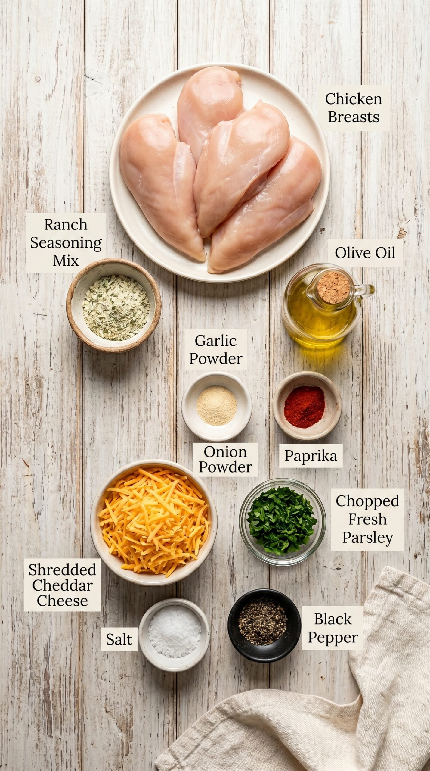 Baked Ranch Chicken for Juicy Oven Dinner recipe ingredients