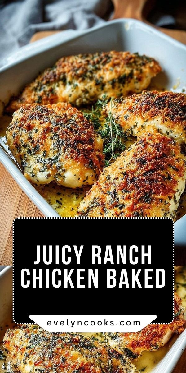 Baked Ranch Chicken for Juicy Oven Dinner save this recipe