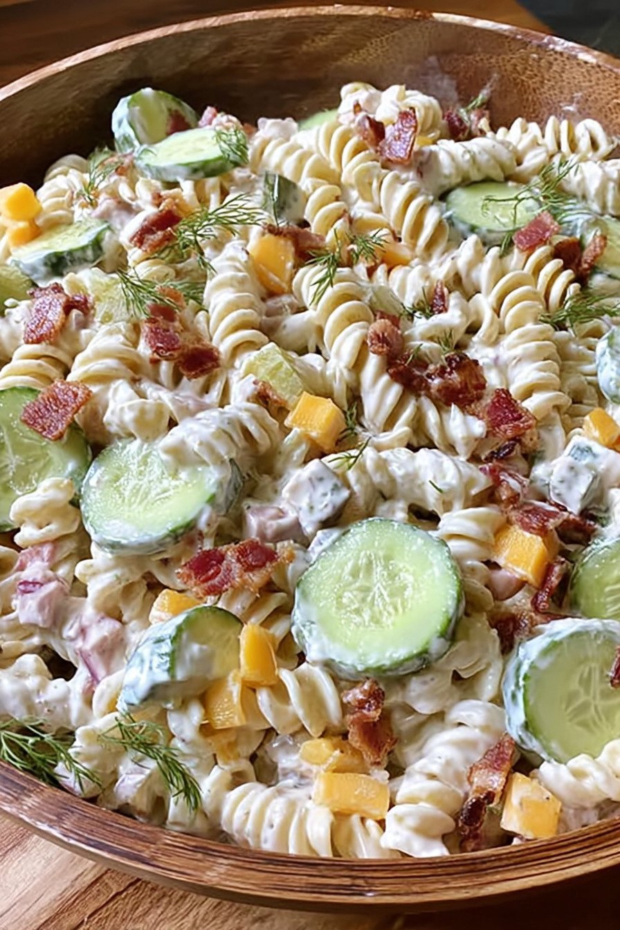 Dill Pickle Bacon Ranch Pasta Salad recipe tips