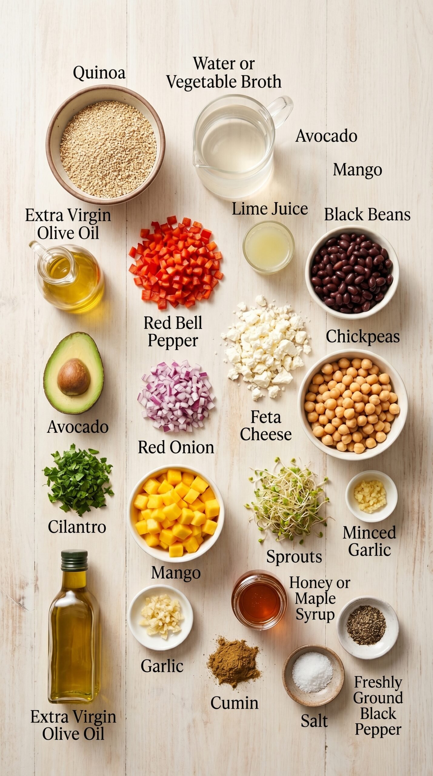 High-Protein Mediterranean Quinoa Salad recipe ingredients