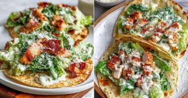 Smash Chicken Caesar Tacos with Crispy Edges recipe photo