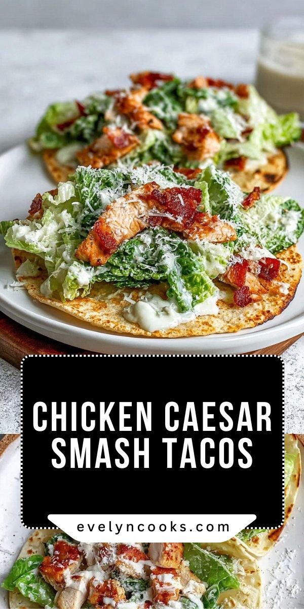 Smash Chicken Caesar Tacos with Crispy Edges save this recipe