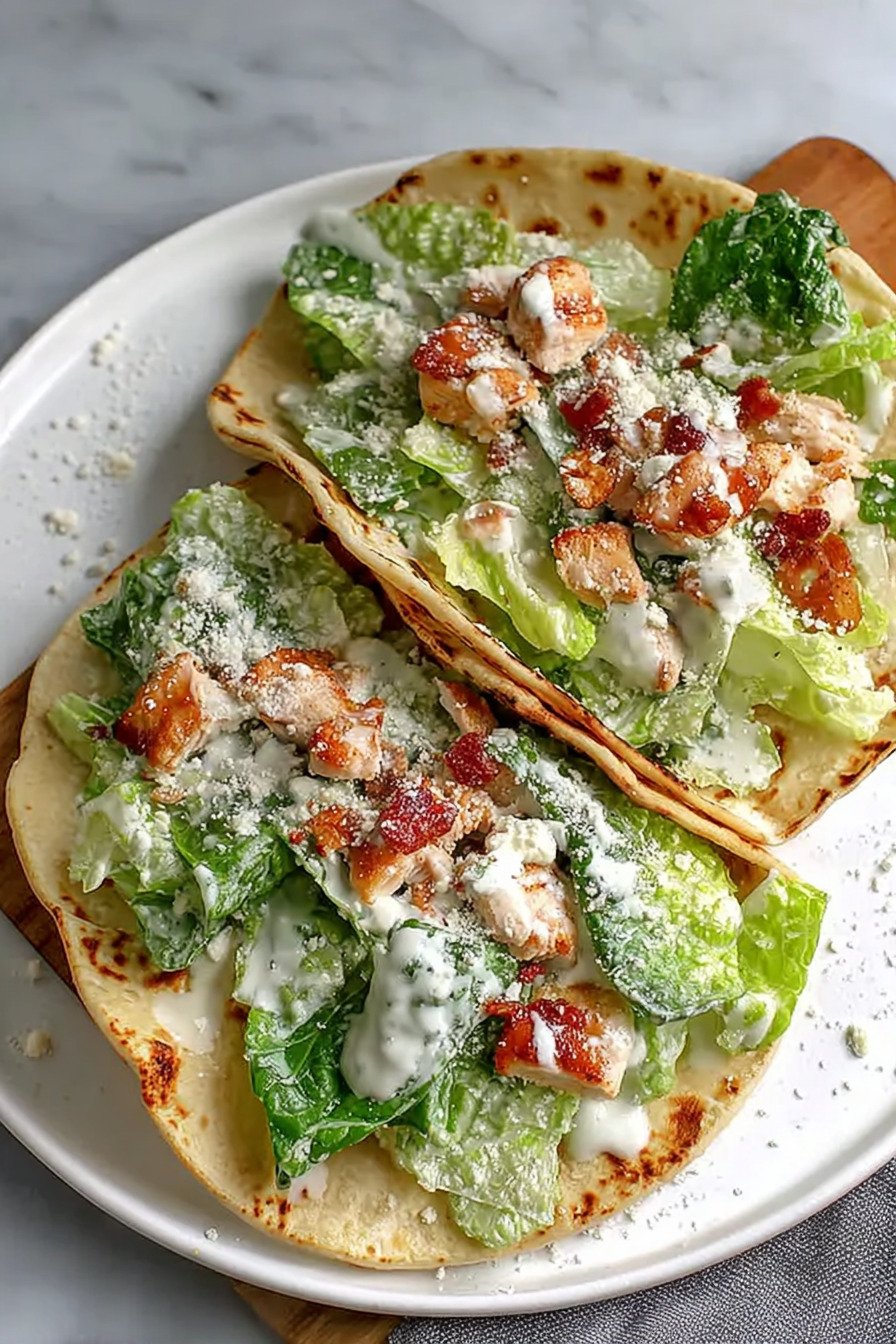 Smash Chicken Caesar Tacos with Crispy Edges extra recipe photo