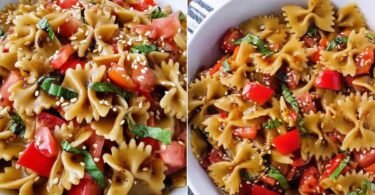 Easy Bruschetta Pasta Salad with Fresh Tomatoes, Basil, and Balsamic recipe photo