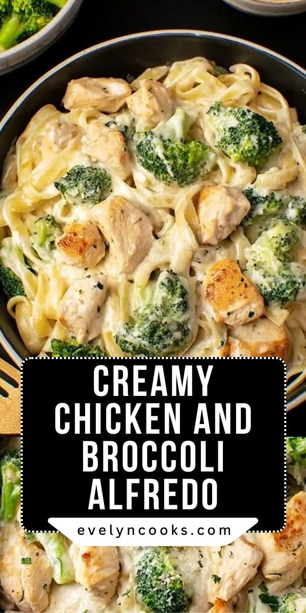 One Pot Chicken Broccoli Alfredo (Easy & Creamy) save this recipe