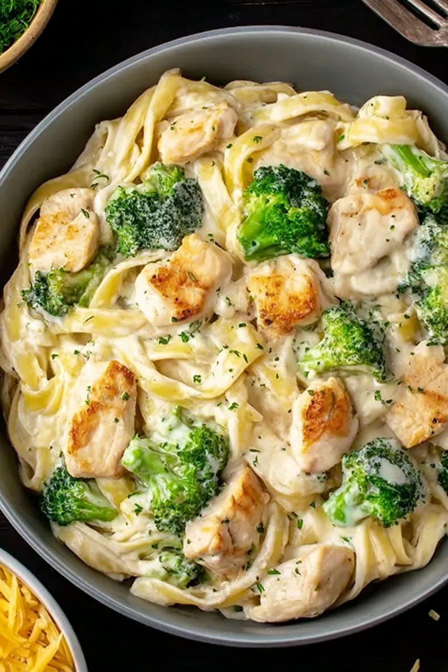 One Pot Chicken Broccoli Alfredo (Easy & Creamy) extra recipe photo